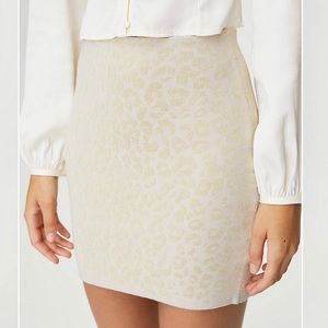 Aritzia Cheetah Print Knit Mini Skirt